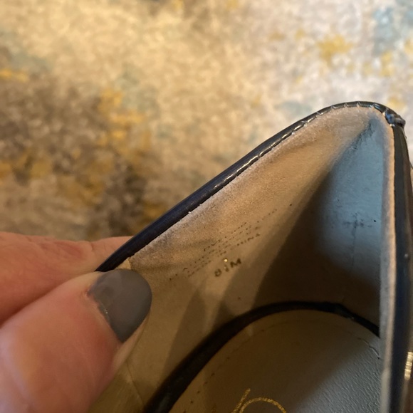 Joan and David DVFLIPP pump patent leather blue - Picture 5 of 6